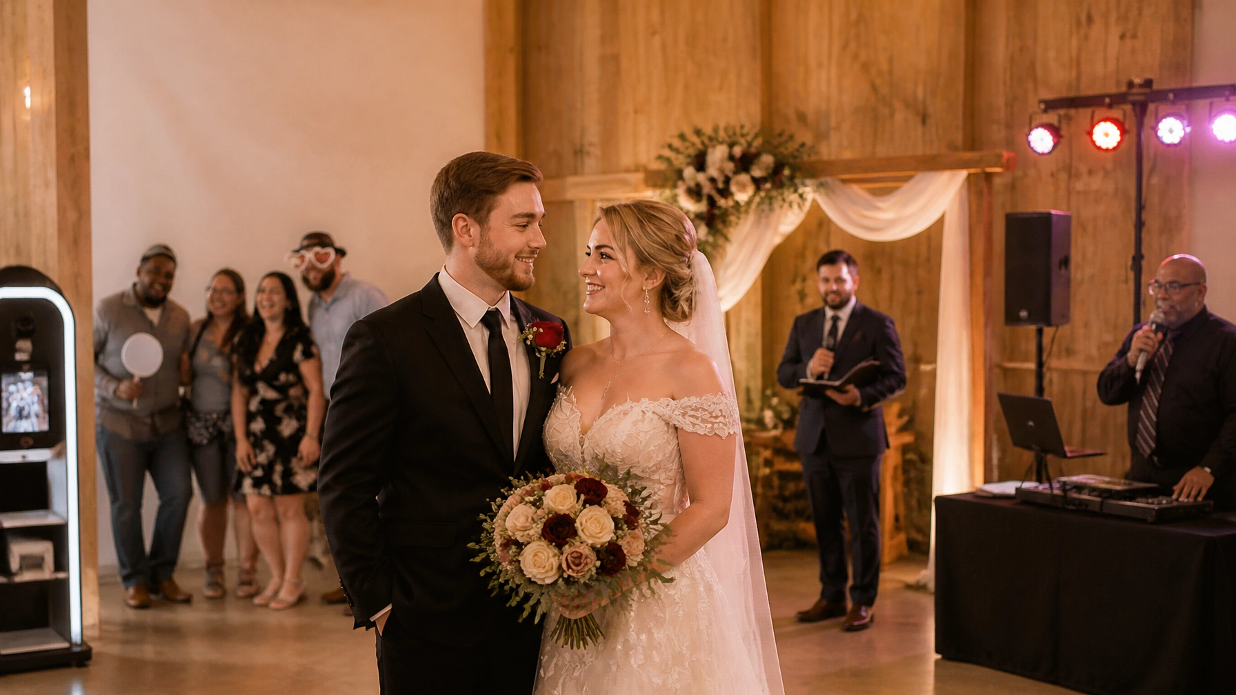 Photography, Officiant, Photo Booth & DJ: The Team Titus Services Rotation for Your Celebration